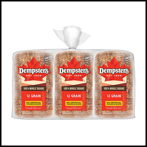 Dempster's Sliced Whole Grain Bread x3 Loaves (PREORDER)