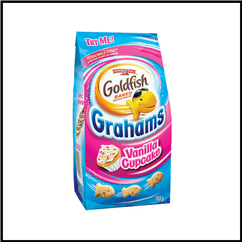 Pepperidge Farm Goldfish Grahams Vanilla Cupcake Baked Snacks 180g