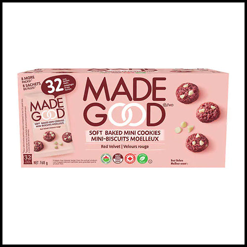 (COSTCO BULK) Made Good Soft Baked Mini Cookies Red Velvet 32x24g