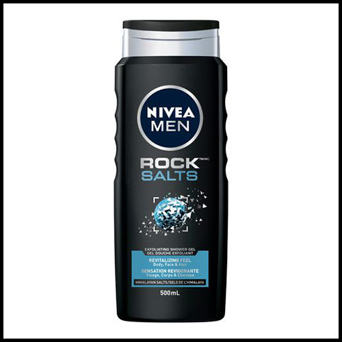 Nivea Mens Rock Salts Exfoliating Shower Gel 500ml