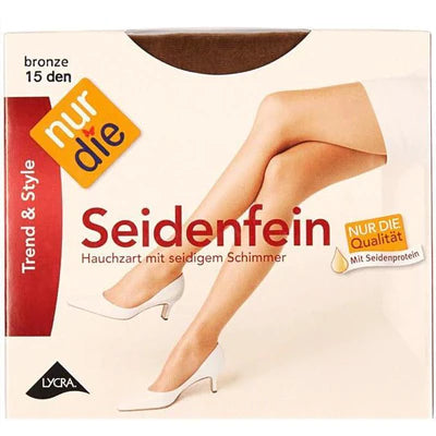 NurDie Seidenfein 15D Bronze Nylons Size Small - 1 pair