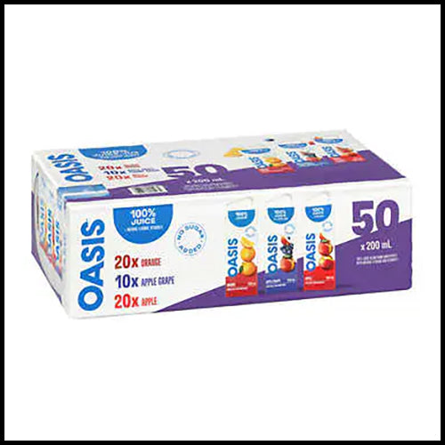 (COSTCO BULK) Oasis Fruit Juice Boxes Assorted 50x200ml