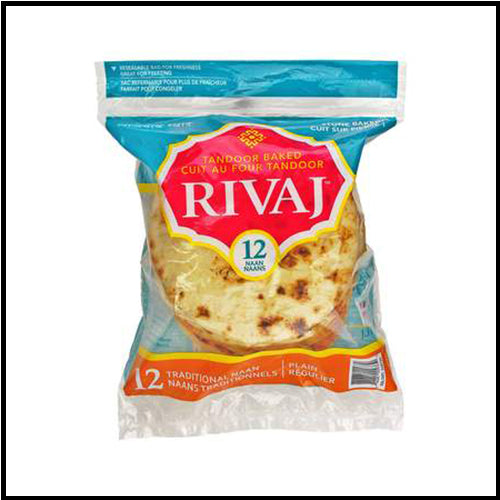 Rivaj Traditional Naan Bread 12pk (PREORDER)