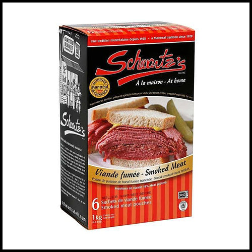 (COSTCO BULK) Schwartzs Smoked Meat Pouches 6x175g